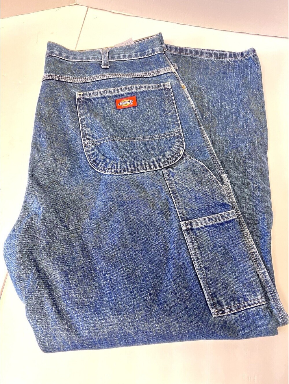 Dickie's Men Workwear Carpenter Straight Blue Denim Jeans Size 40x32 Cotton NEW